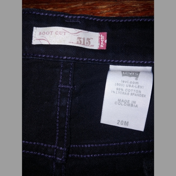 LEVI'S retro vintage black 515 denim bootcut jeans - Picture 6 of 9
